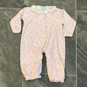 Pink Leopard Ruffle-Trim Baby Footie One-Piece
